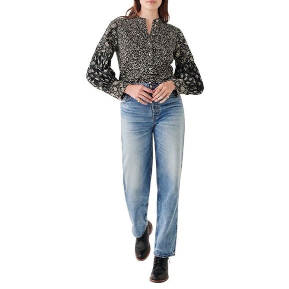 FAHERTY Adalyn Organic Cotton Long Sleeve Peasant Top - Picture 13 of 13